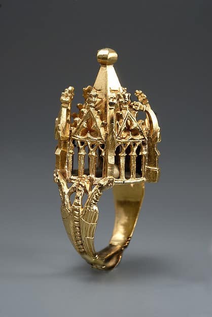 Jewish Wedding Ring (14th Century, Germany. From Thüringisches Landesamt für Denkmalpflege und Archäologie, Weimar)